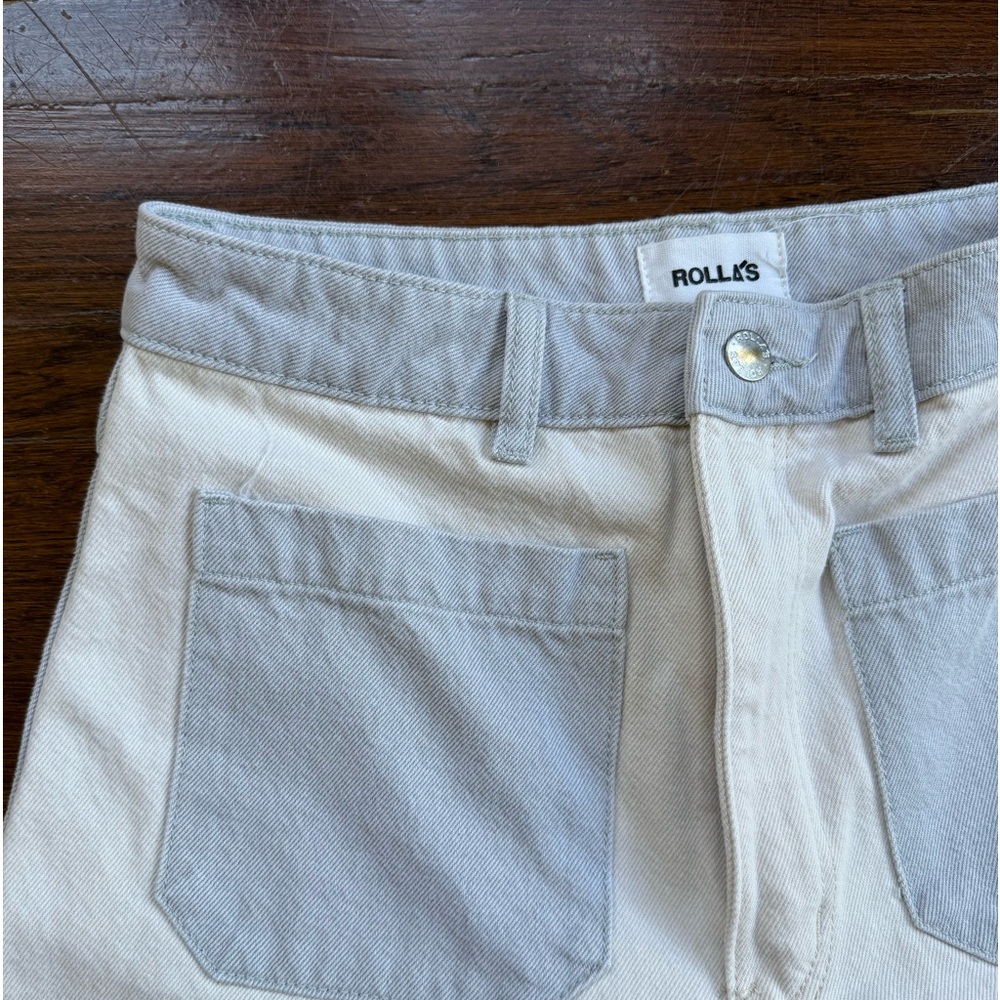 Rolla's Sailor Jean Shell Splice Colorblock Wide Leg High Rise Cotton Women's 29